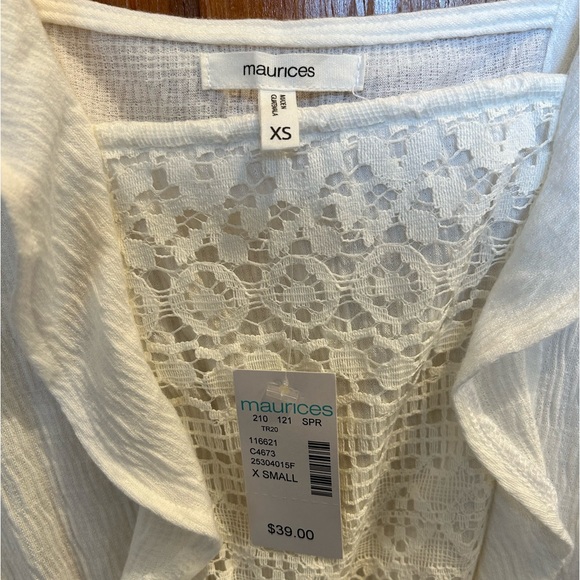 Maurices White Lace Front Skater Dress - Picture 3 of 8